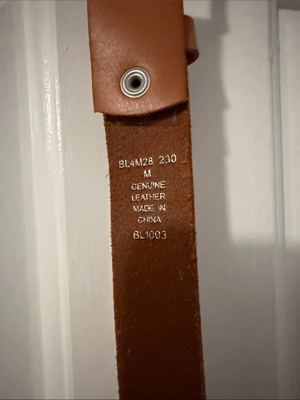 Miss Me Leather Belt with Fleur-de-Lis Charm - Brown